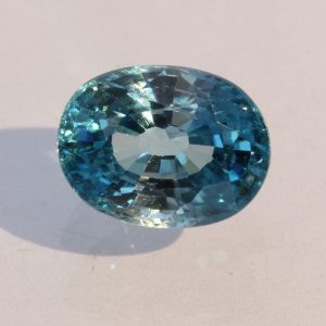 Windex Blue Zircon Faceted Oval Cambodian Sparkling Natural Gemstone 4.66 carat