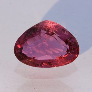 Rubellite Bright Purplish Pink Tourmaline Faceted Pear Brazilian Gem 2.15 carat