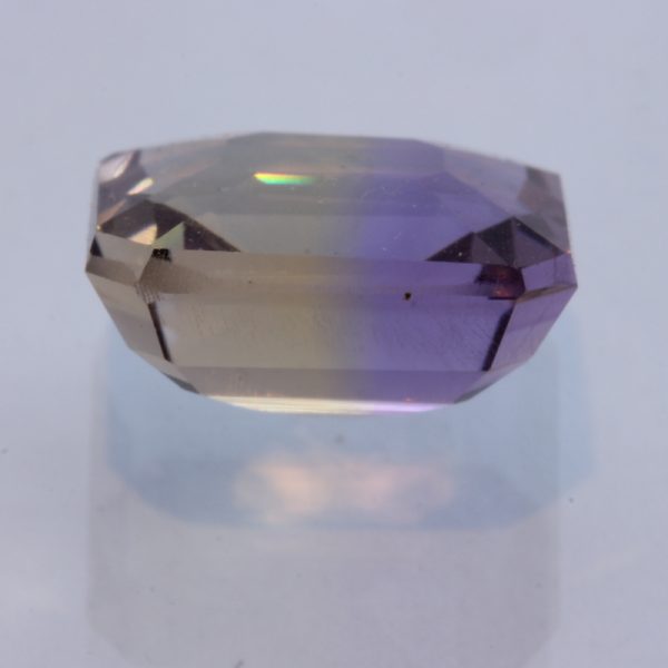 Bolivian Ametrine Yellow Purple Quartz Faceted Rectangular Octagon 5.66 carat