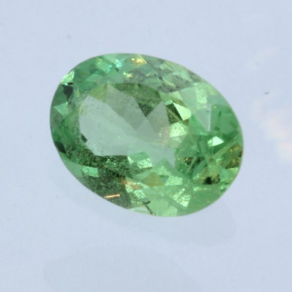 Minty Green Tsavorite Garnet Untreated Natural Gemstone Faceted Oval .94 carat