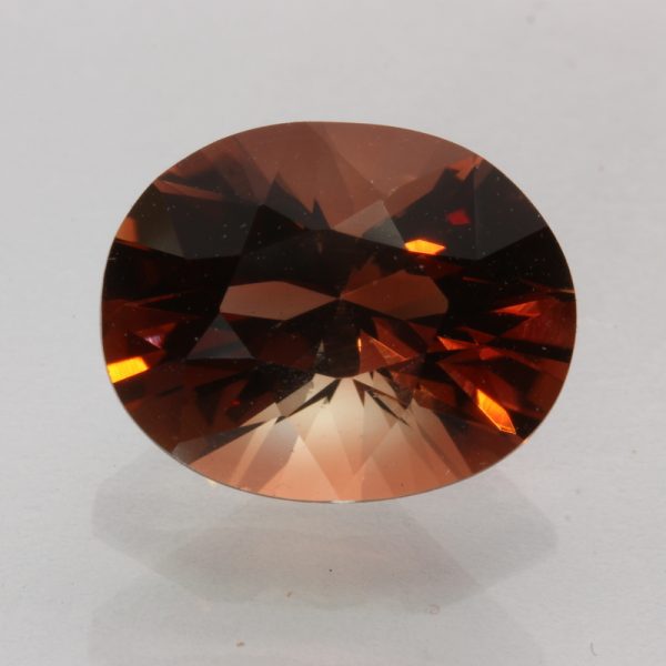Oregon Red Orange Sunstone Precision Faceted Oval Untreated Gem 3.30 carat