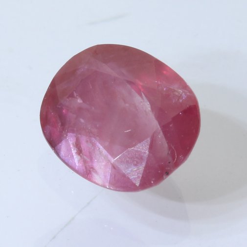 Pink Red Thai Ruby Faceted 8.5x7mm Oval Flux Heat Only I2 Clarity Gem 2.28 carat