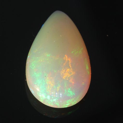 Welo Opal Solid Untreated Pear Ethiopian Wollo Rolling Flash Color 3.16 carat