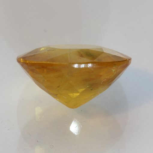 Golden Yellow Sapphire Faceted Oval 12 x 11 mm Natural Gemstone 6.64 carat