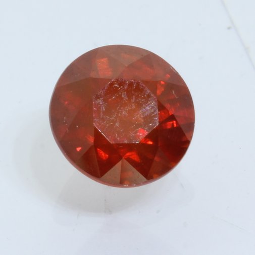 Red Orange Zircon Cambodia Faceted 7.6 mm round SI2 Natural Gemstone 2.73 carat