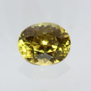 Bright Yellow Mali Garnet Faceted Oval 5.3 x 4.4 mm Untreated Gemstone .56 carat