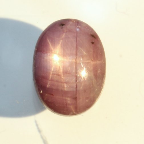 Star Ruby Red Purple Star Sapphire no glass filler 8x6 mm Oval Cab 2.80 carat