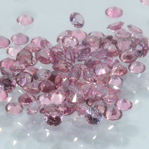 One Pink Sapphire Well Faceted 2.5 mm Round Accent Gemstone Averages .05 carat