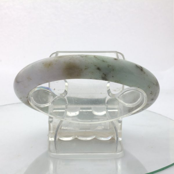 Jade Bangle Burmese Jadeite Comfort Cut Natural Stone Bracelet 8.2 inch 67 mm