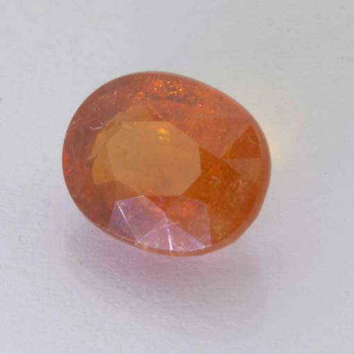 Red Orange Spessartite Garnet Unheated 11 x 9 mm Oval SI2 Clarity Gem 6.30 carat