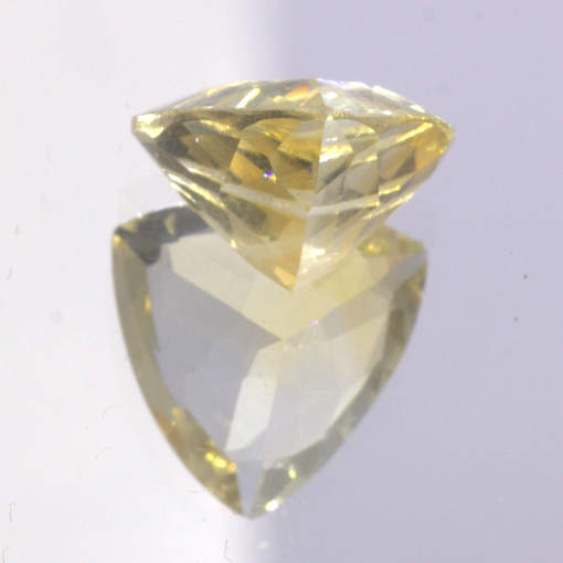 Yellow Citrine 10 mm Trillion Concave Cut VVS Clarity Untreated Gem 3.11 carat