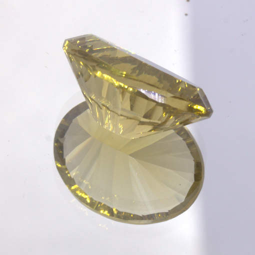 Yellow Citrine 15 x 12 mm Oval Concave Cut VVS Clarity Untreated Gem 7.69 carat
