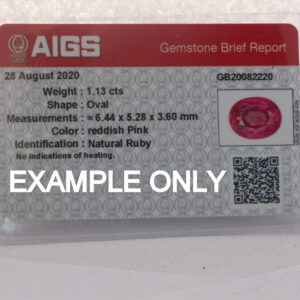 Gemstone Report AIGS Laboratory Third Party Gem Verification Certificate Certify