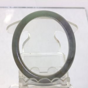 Jade Bangle Burmese Jadeite Handmade Comfort Cut Oval Stone Bracelet 51X43 mm
