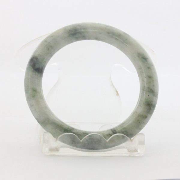 Jade Baby Bangle Burmese Jadeite Traditional Cut Round Bracelet 43.9 mm Size 5.4