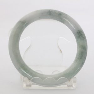 Jade Bangle Burma Jadeite Traditional Cut Round Stone Bracelet 50.9 mm Size 6.3