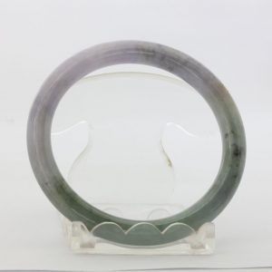 Jade Bangle Burmese Jadeite Thin Traditional Cut Round Bracelet 55.4 mm Size 6.9