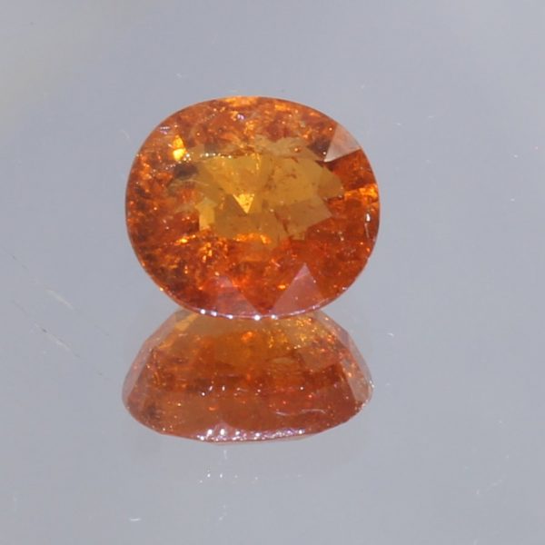 Fanta Orange Spessartite Garnet Round 8 mm SI2 Clarity Spessartine 2.80 carat