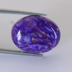 Charoite Purple Russian 20.5 x 15.7 mm Oval Cabochon Untreated Gem 11.50 carats