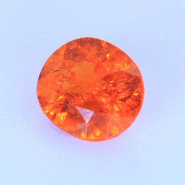 Fanta Orange Spessartite Garnet 7.2 x 6.5 mm Oval Africa Spessartine 1.52 carat