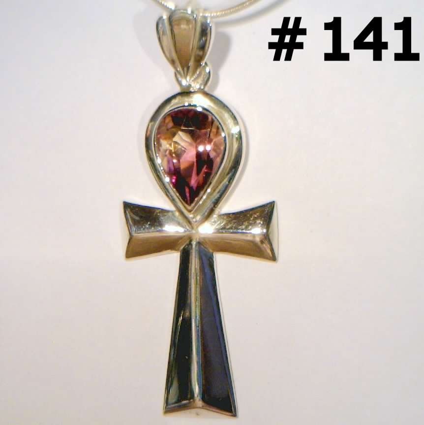 Blank Pendant Handmade Custom Order Labor No Gem Included Ankh Cross Design  141